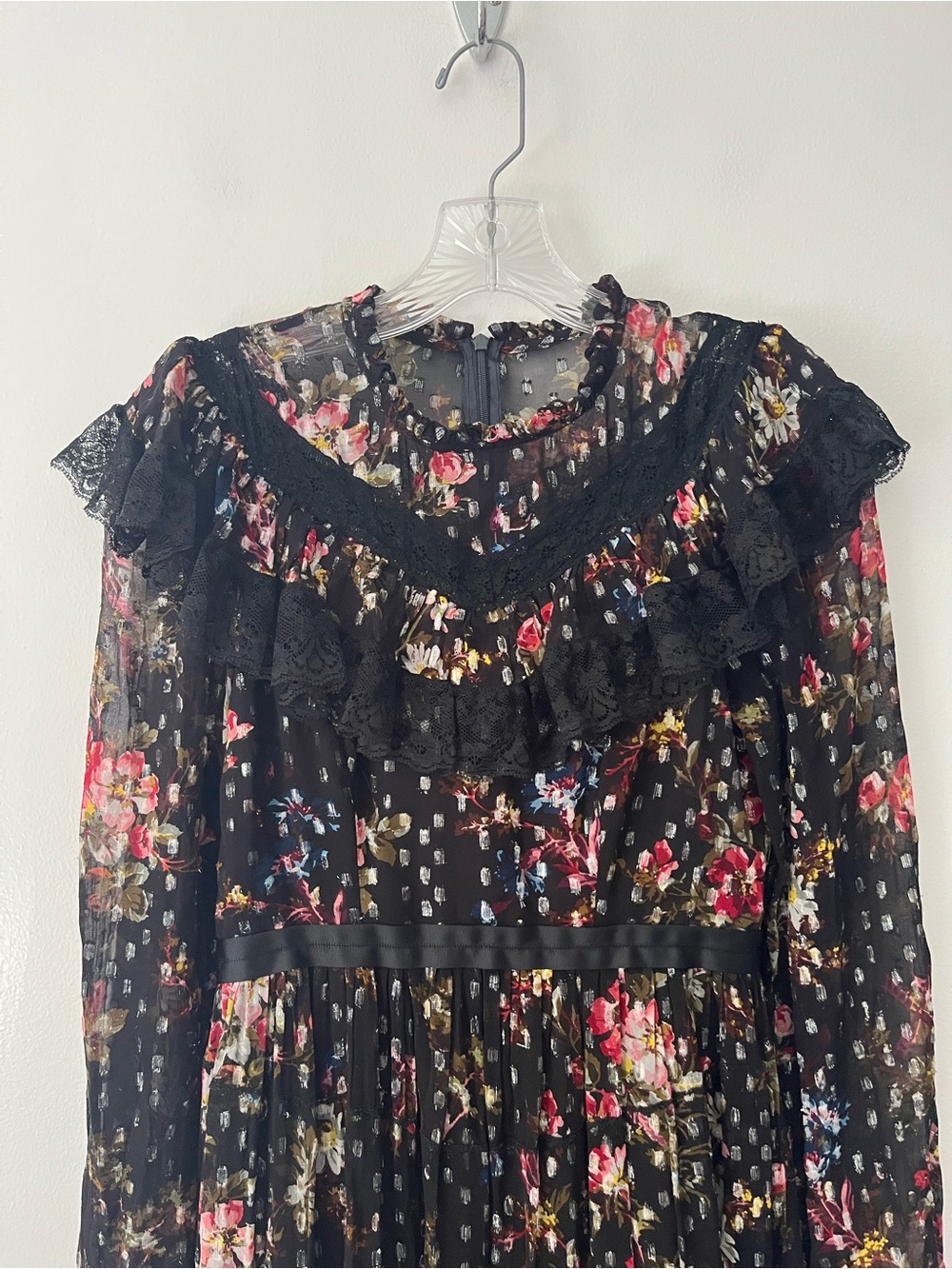 Needle & Thread Cosmic Forest Floral Lace Maxi Dress Gown Peasant Cottagecore 2 - Picture 5 of 15